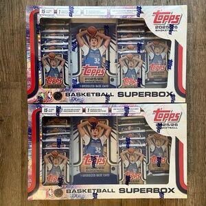 2025-26 NBA Topps Basketball  Superbox Costco Bundle Jumbo 30 Packs Crackleboard